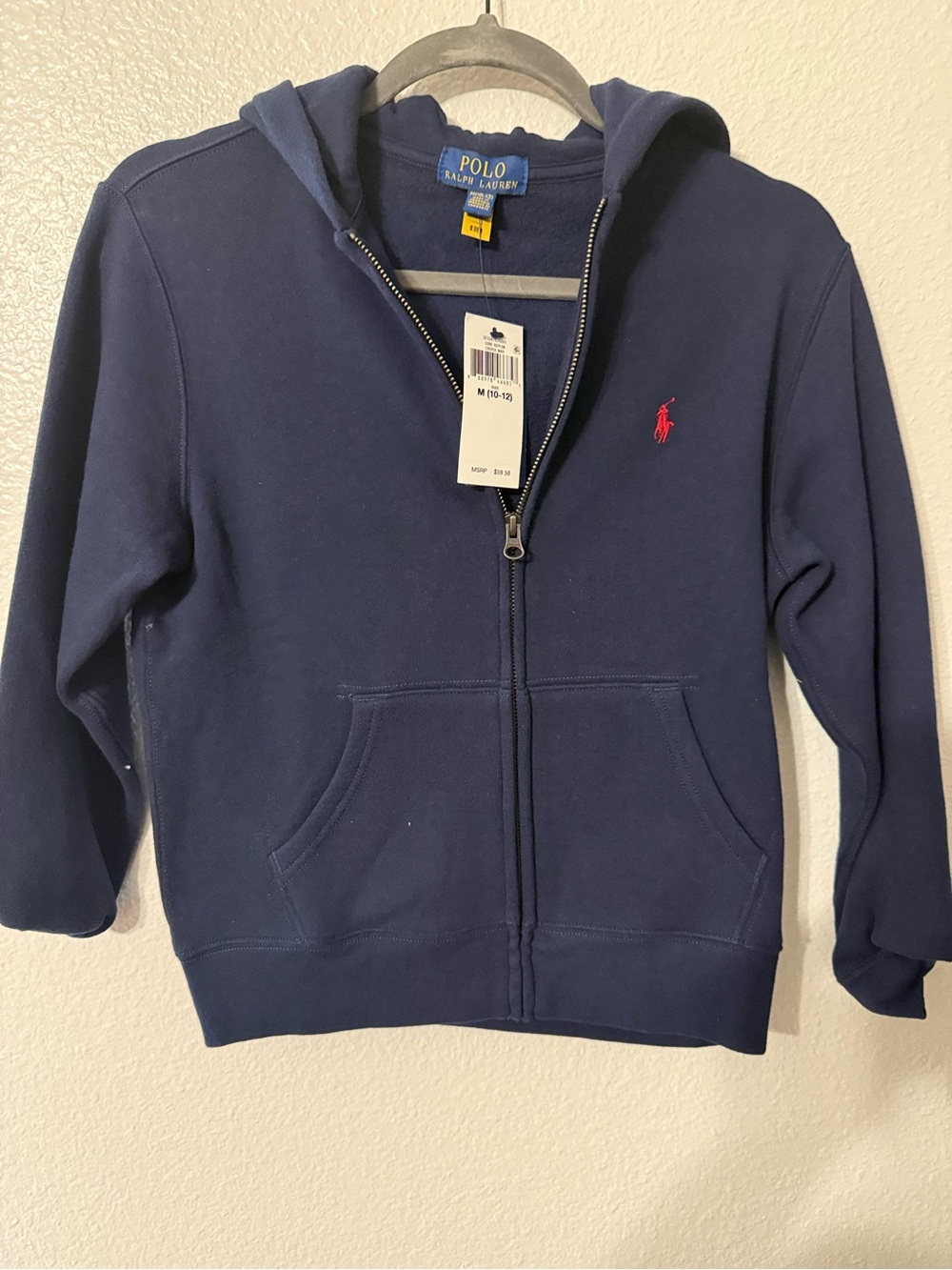 NWT Polo Ralph Lauren Navy Hoodie & Jogger Sweatpants Set Boys Medium 10-12